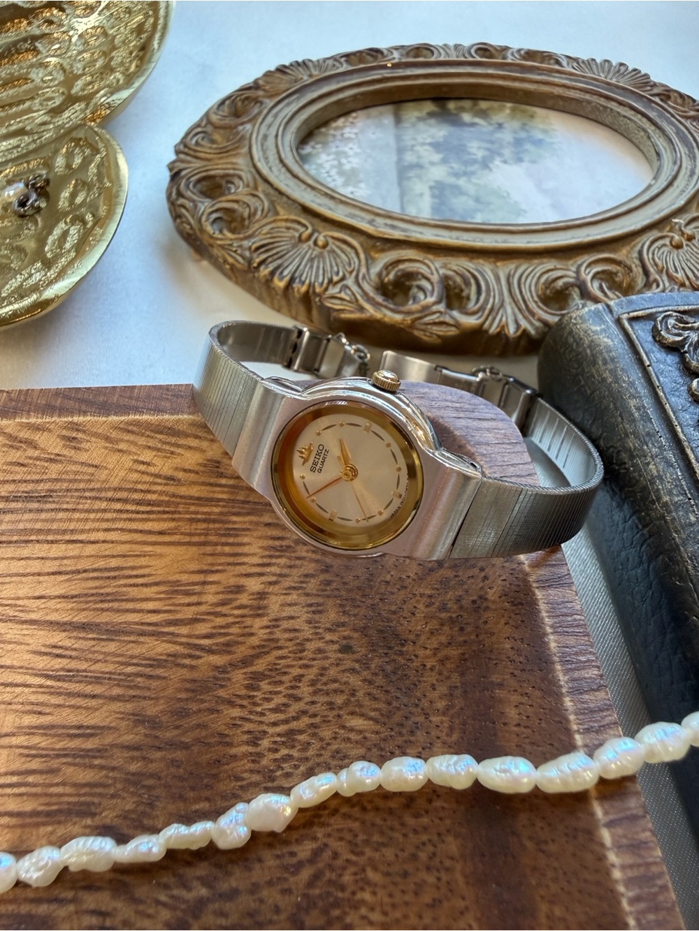Seiko Silver and Gold-Tone Ladies' Quartz Watch